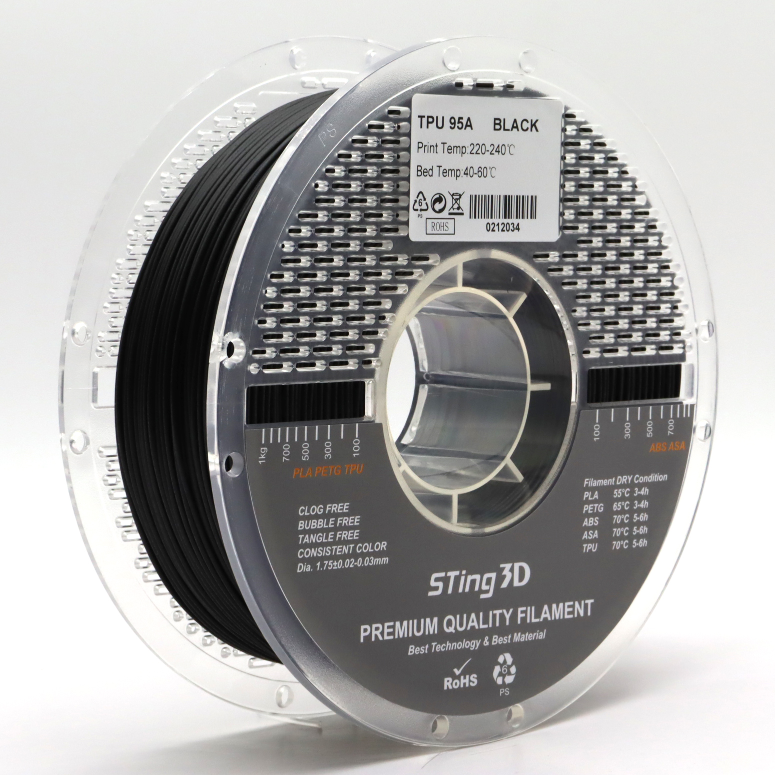 Sting3D TPU 95A - أسود